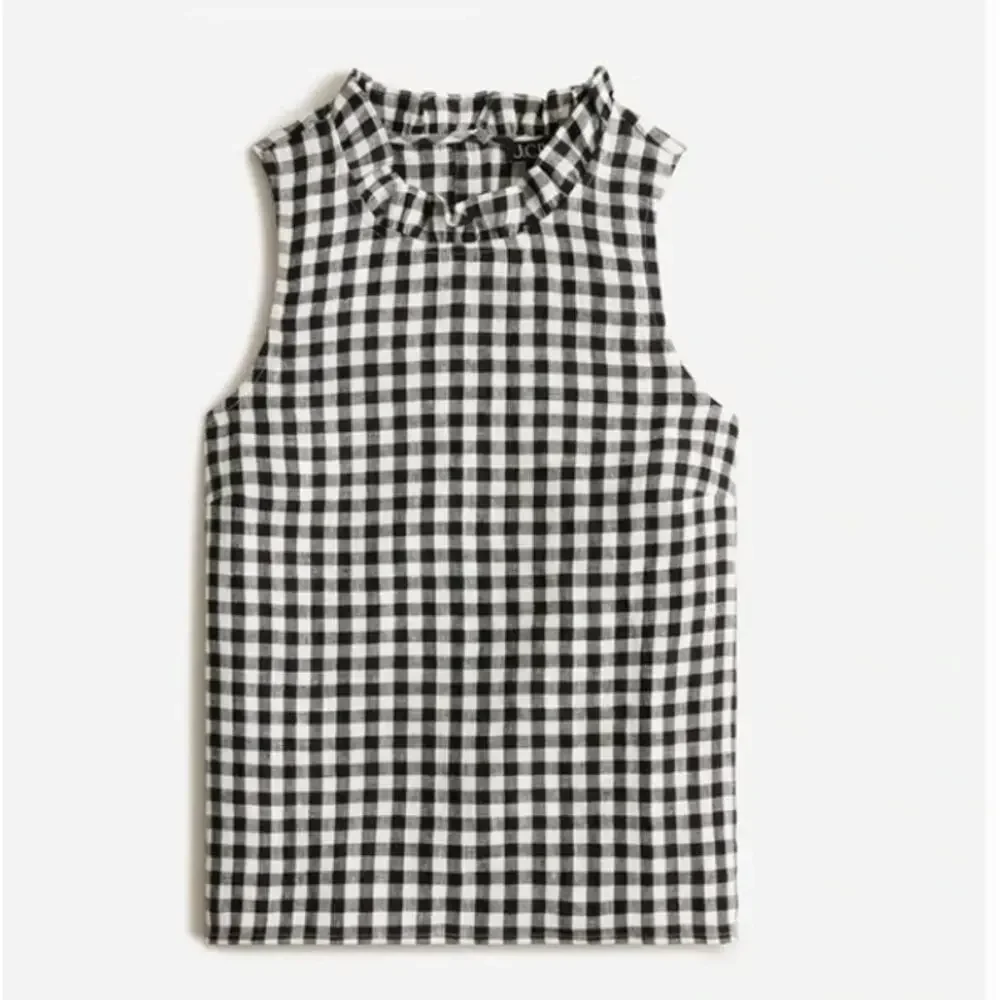 NEW! J.Crew 'Fleur' Top in GINGHAM LINEN (S) - Picture 3 of 3